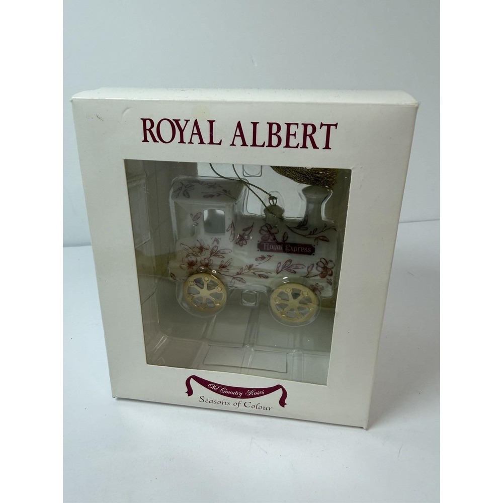 Royal Albert Old‎ Country Roses Seasons Of Colour Victorian Toy Train Ornament